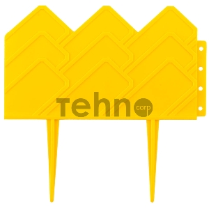 Бордюр декоративный GRINDA для клумб, 14х310см, желтый