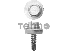 Саморезы СКМ кровельные, RAL 9003 белый, 25 x 5.5 мм, 1 800 шт, для металлических конструкций, ЗУБР Профессионал