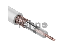 Кабель коаксиальный REXANT RG-58 A/U, 50 Ом, Cu/Al/Cu 64%, бухта 100 м, белый