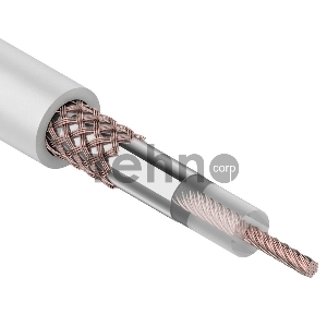 Кабель коаксиальный REXANT RG-58 A/U, 50 Ом, Cu/Al/Cu 64%, бухта 100 м, белый