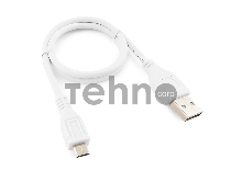 Кабель Gembird/Cablexpert CCP-mUSB2-AMBM-W-0.5M  AM/microBM 5P, 0.5м, экран, белый, пакет 
