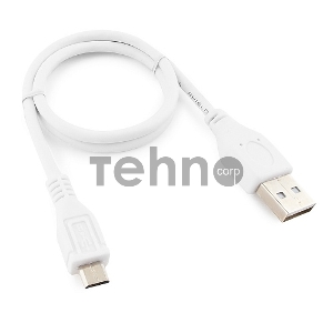 Кабель Gembird/Cablexpert CCP-mUSB2-AMBM-W-0.5M  AM/microBM 5P, 0.5м, экран, белый, пакет