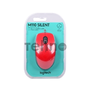 Мышь Logitech Mouse M110 Silent USB Red Ret