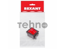 Выключатель клавишный 250V 16А (4с) ON-OFF красный  с подсветкой (RWB-502, SC-767, IRS-201-1)  REXANT Индивидуальная упаковка 1 шт