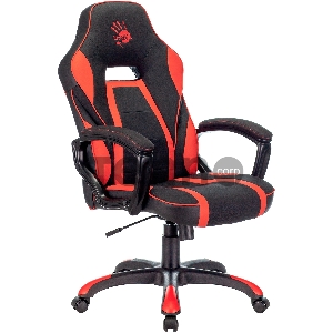 Кресло игровое A4TECH Bloody GC-250, на колесиках, искусственная кожа/ткань, черный/красный