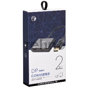 Кабель-переходник DisplayPort(M) ---> HDMI(F)+VGA(F)4K@30Hz VCOM Allum shell<CG640M-0.15>