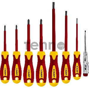 Набор: Отвертки SL 3, 5, 6 / PH 1, 2 / PZ 1, 2, тестер 100-250 В, ЗУБР 