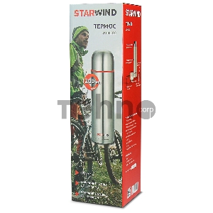 Термос Starwind 20-1200 1.2л. серебристый/красный картонная коробка