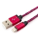 Кабель Gembird  USB 2.0 Cablexpert CC-ApUSB2pe1m, AM/Lightning 8P, 1м, нейлоновая оплетка, алюминиевые разъемы, фиолетовый, пакет, фото 3