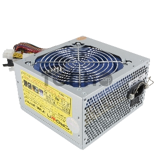 Блок питания CROWN CM-PS500 office (20+4in, 120mm FAN, SATA*2, PATA(big Molex)*3, FDD*1, 4+4pin, Lines 1x12V OEM, скоба)