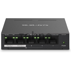 Настольный коммутатор Mercusys MS105GP с 5 гигабитными портами (4 порта PoE+)