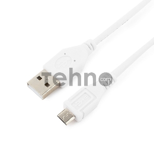 Кабель Gembird/Cablexpert CCP-mUSB2-AMBM-W-0.5M  AM/microBM 5P, 0.5м, экран, белый, пакет