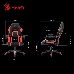 Кресло игровое A4TECH Bloody GC-250, на колесиках, искусственная кожа/ткань, черный/красный, фото 7