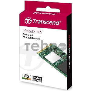 Твердотельный диск 1TB Transcend MTE110S, 3D TLC NAND, M.2 2280,PCIe Gen3x4, DRAM-less
