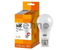 Лампа Iek LLE-A60-20-230-30-E27 светодиодная ECO A60 шар 20Вт 230В 3000К E27 IEK