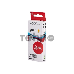Струйный картридж Sakura 2046C001 (481XL Yellow) для Canon, желтый, 12 мл., 824 к.