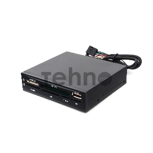 Устройство считывания 3.5 Gembird FDI2-ALLIN1-02-B , черный, USB2.0+6 разъемов для карт памяти (SD/SDHC, T-Flash, XD, MS, M2, CF), коробка