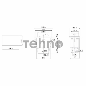 Выключатель клавишный 12V 35А (4с) ON-OFF  с зеленой LED подсветкой  REXANT