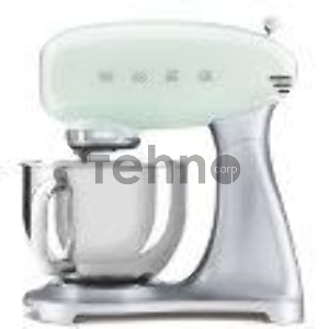 Планетарный миксер SMEG SMF02PGEU , Цвет пастельный зеленый, 2 насадки для взбивания, 1 насадка для теста, крышка для чаши