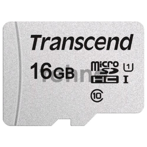 Флеш карта Micro SecureDigital 16Gb Transcend  TS16GUSD300S-A  {MicroSDHC Class 10 UHS-I, SD adapter}