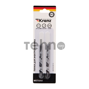 Пилка для электролобзика по металлу KRANZ T118G 76 мм 25 зубьев на дюйм 0,9-1,2 мм (2 шт./уп.)