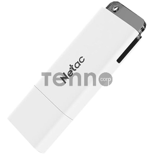 Флеш Диск Netac U185 64Gb <NT03U185N-064G-20WH>, USB2.0, с колпачком, пластиковая белая