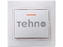 Выключатель 1-кл. СП КВАРТА с инд. 10А IP20 ВС10-1-1-КБ бел. ИЭК EVK11-K01-10-DM