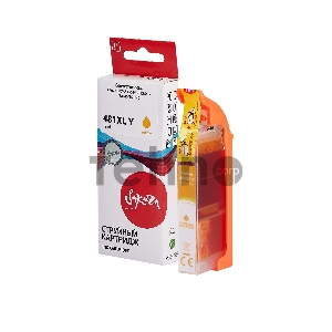 Струйный картридж Sakura 2046C001 (481XL Yellow) для Canon, желтый, 12 мл., 824 к.