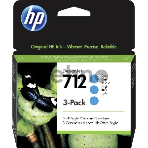 Картридж струйный HP 712 3ED77A голубой x3упак. (29мл) для HP DJ Т230/630