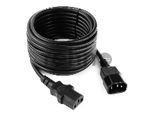 Кабель питания сист.блок-монитор Cablexpert PC-189-VDE-5M, 5м, C13-C14, VDE, 10А, Сечение провода: 0,75 мм2, черный, с заземлением