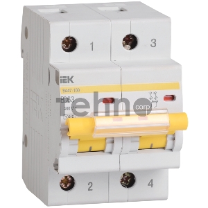 Автоматический выключатель IEK  ВА 47-100 2Р 100А 10 кА х-ка С