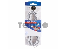 Телефонный удлинитель REXANT, 6р-4с, 5 м, белый
