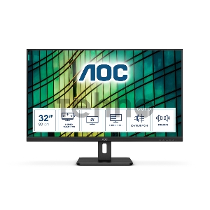 Монитор AOC 31.5 Value Line U32E2N черный VA LED 16:9 HDMI M/M матовая 350cd 178гр/178гр 3840x2160 DisplayPort Ultra HD 8.34кг