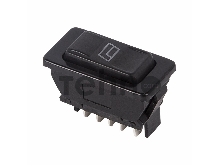 Выключатель (стеклоподъемника) клавишный 12V 20А (5с) (ON)-OFF-(ON)  черный  с подсветкой  REXANT