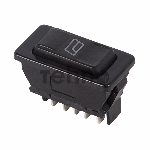 Выключатель (стеклоподъемника) клавишный 12V 20А (5с) (ON)-OFF-(ON)  черный  с подсветкой  REXANT