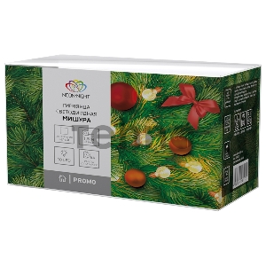 Гирлянда светодиодная «Мишура» серебряная 10 LED 1,5 м, прозрачный ПВХ, белый свет свечения, 2 х АА (батарейки не в комплекте) NEON-NIGHT