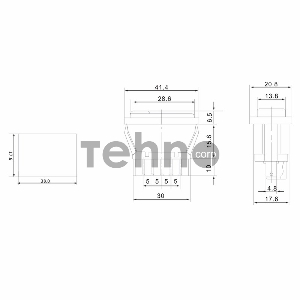 Выключатель (стеклоподъемника) клавишный 12V 20А (5с) (ON)-OFF-(ON)  черный  с подсветкой  REXANT
