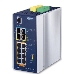 Коммутатор PLANET IP30 Industrial L2+/L4 8-Port 1000T 802.3at PoE+ 2-port 100/1000X SFP + 2-port 10G SFP+ Full Managed Switch (-40 to 75 C, dual redundant power input on 48~56VDC terminal block, DIDO), фото 3