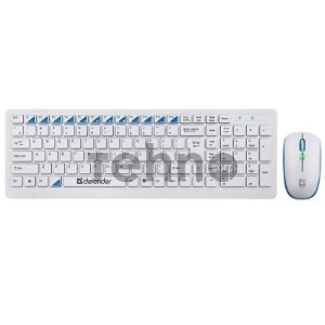 Клавиатура + мышь Defender  Skyline 895 Nano W(Белый) Кл:104, 1000/1500/2000dpi  45895