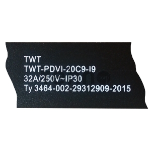 Вертикальный блок розеток, 20xC19, 250V, 32A, A/V-метр, шнур 3 метра, вилка IEC309 Вертикальный блок розеток, 20xC19, 250V, 32A, A/V-метр, шнур 3 метра, вилка IEC309