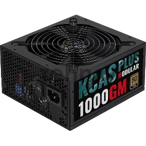 Блок питания Aerocool ATX 1000W KCAS PLUS 1000GM V2 (24+8+4+4pin) APFC 140mm fan 10xSATA Cab Manag RTL