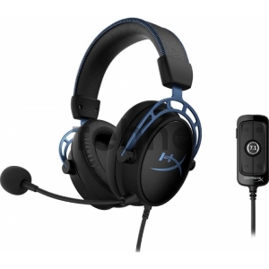 Наушники с микрофоном HyperX Cloud Alpha S черный/голубой 1м мониторные оголовье (4P5L3AA)