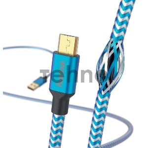 Кабель Hama 00178289 micro USB B (m) USB A(m) 1.5м синий