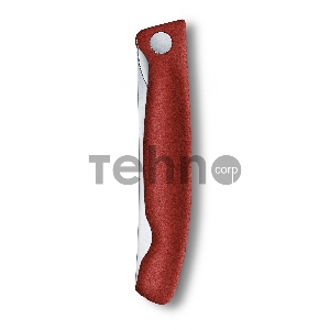 Нож кухонный Victorinox Swiss Classic (6.7831.FB) стальной столовый лезв.110мм серрейт. заточка красный блистер