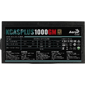 Блок питания Aerocool ATX 1000W KCAS PLUS 1000GM V2 (24+8+4+4pin) APFC 140mm fan 10xSATA Cab Manag RTL