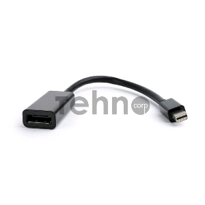 Переходник miniDisplayPort - DisplayPort, Cablexpert A-mDPM-DPF-001, 20M/20F, длина 16см, черный, пакет