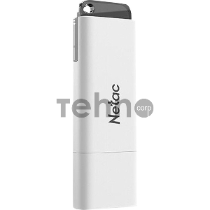 Флеш Диск Netac U185 64Gb <NT03U185N-064G-20WH>, USB2.0, с колпачком, пластиковая белая