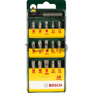 Набор бит BOSCH 2607019453  15 БИТ + УНИВЕР.ДЕРЖАТЕЛЬ PROMOLINE