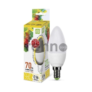 Лампа светодиодная ASD LED-СВЕЧА-standard 7.5Вт 160-260В Е14 3000К  600Лм