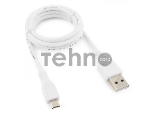 Кабель USB 2.0 Pro Cablexpert CCP-mUSB2-AMBM-W-1M, AM/microBM 5P, 1м, экран, белый, пакет